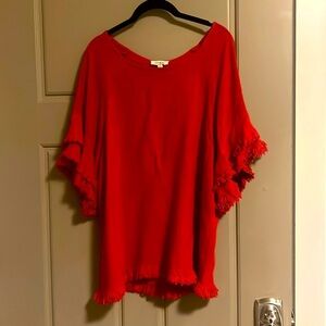 Medium Red Umgee Flare Blouse